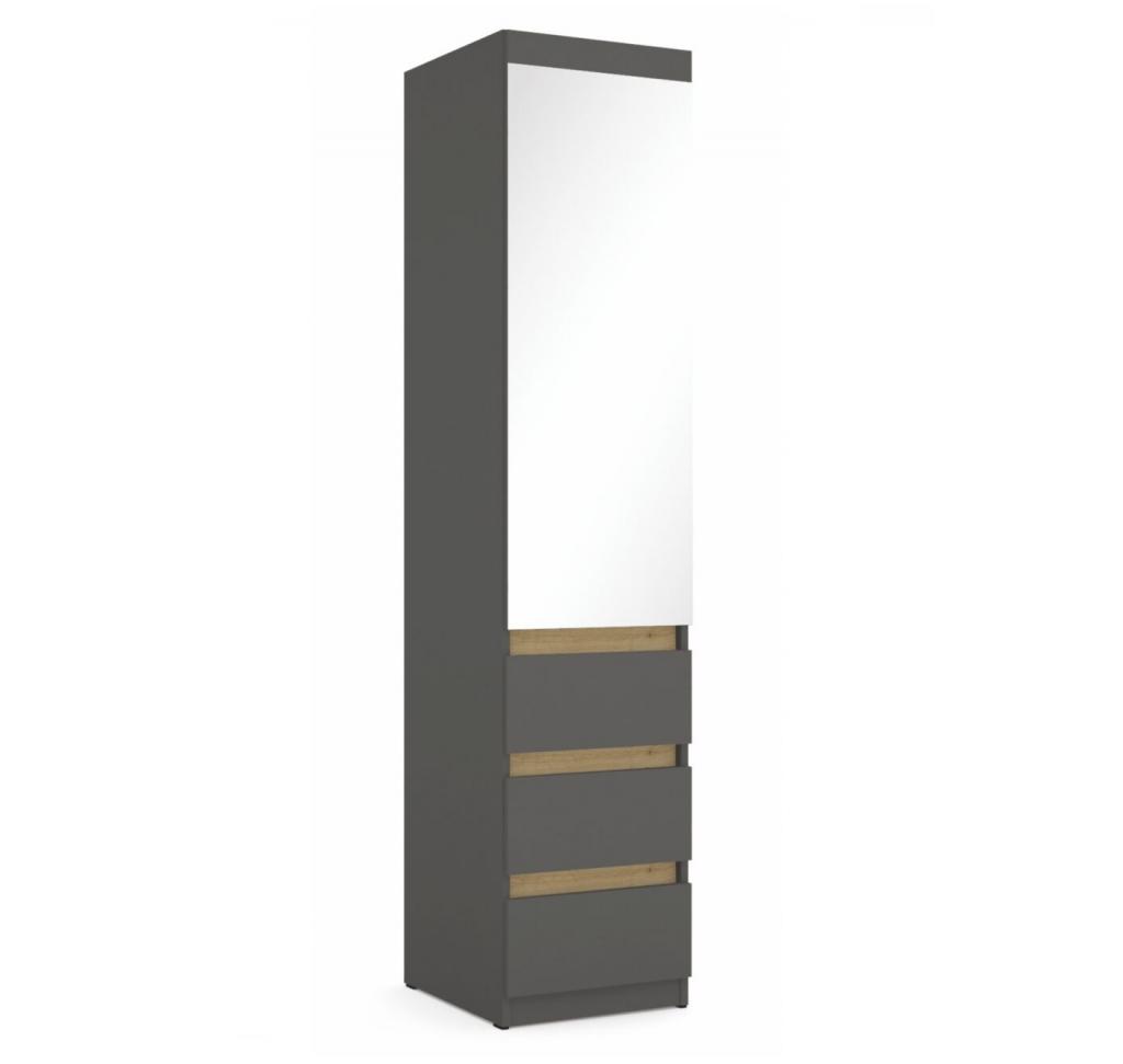 BOSS 5 - fiókos ruhás elem - felül tükrös - 45 cm (DIV) (BNY)