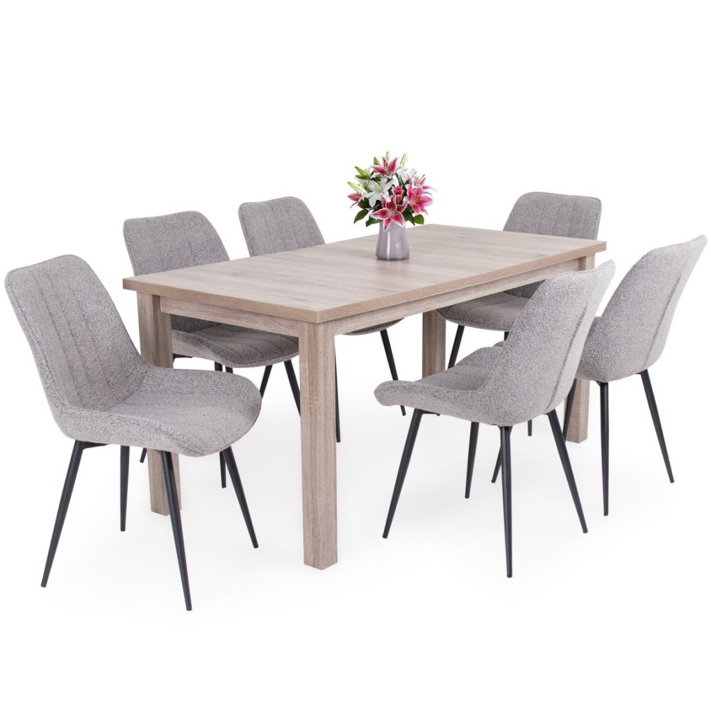 Dexter étkezőgarnitúra Berta asztallal - 6 személyes (DIV) (BNY)