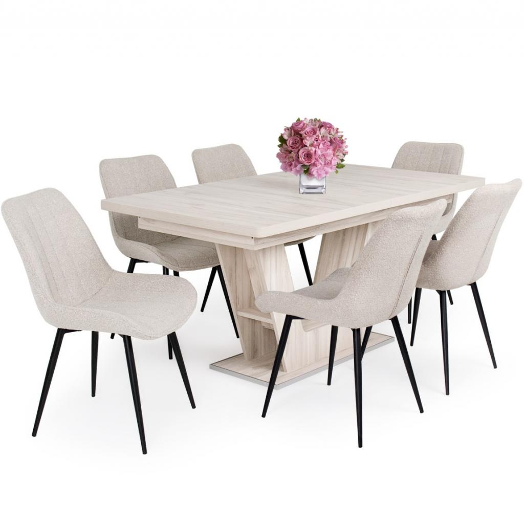 Dexter étkezőgarnitúra Prága asztallal - 6 személyes (DIV) (BNY)