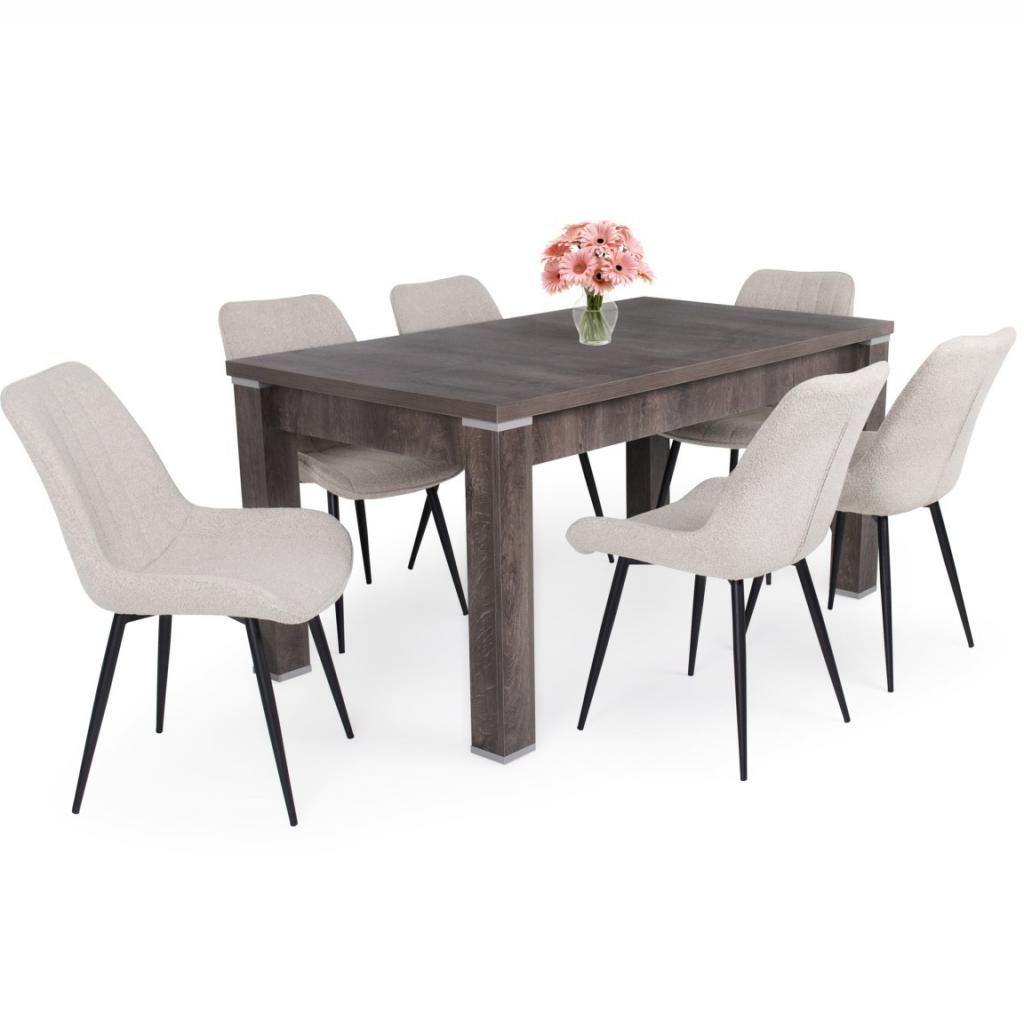 Dexter étkezőgarnitúra Tony asztallal - 6 személyes (DIV) (BNY)