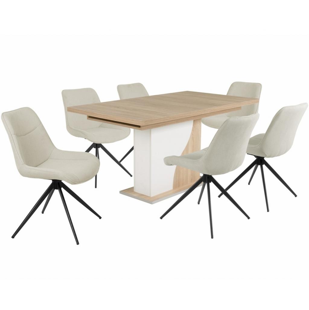 Fox étkezőgarnitúra Aliz asztallal, 4 személyes (DIV) (BNY)