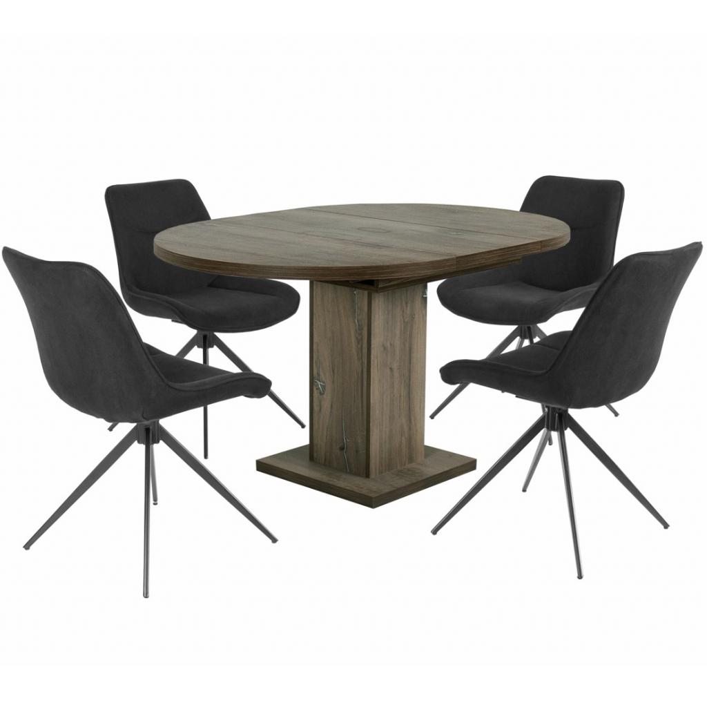 Fox étkezőgarnitúra Marocco kerek / ovális asztallal - 4 személyes (DIV) (BNY)