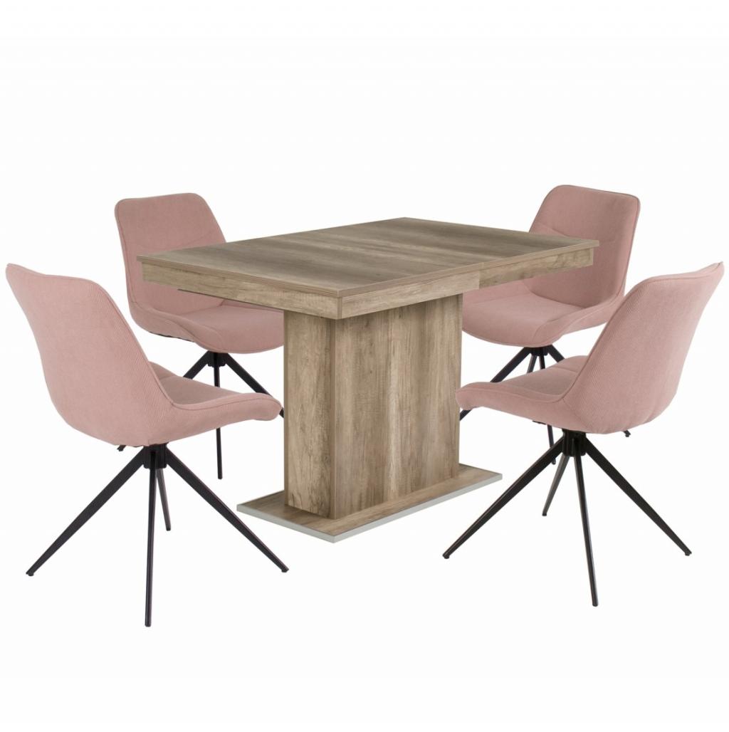 Fox étkezőgarnitúra kis Flóra asztallal - 4 személyes (DIV) (BNY)