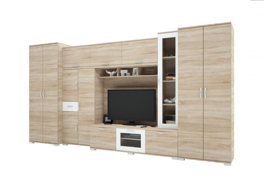 KÉSZLETEN AZONNAL VIHETŐ Andorra nappali szekrénysor 410 cm (DIV) (BNY)