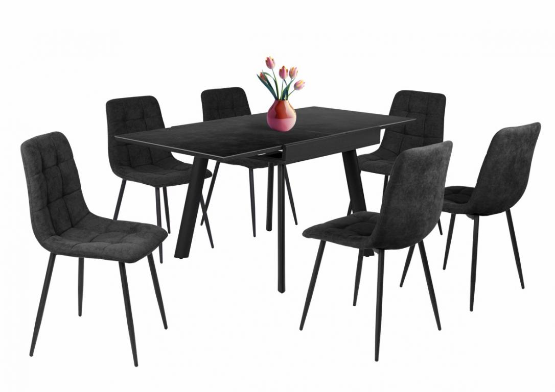 Kamil étkezőgarnitúra Diaz asztallal - 6 személyes (DIV) (BNY)