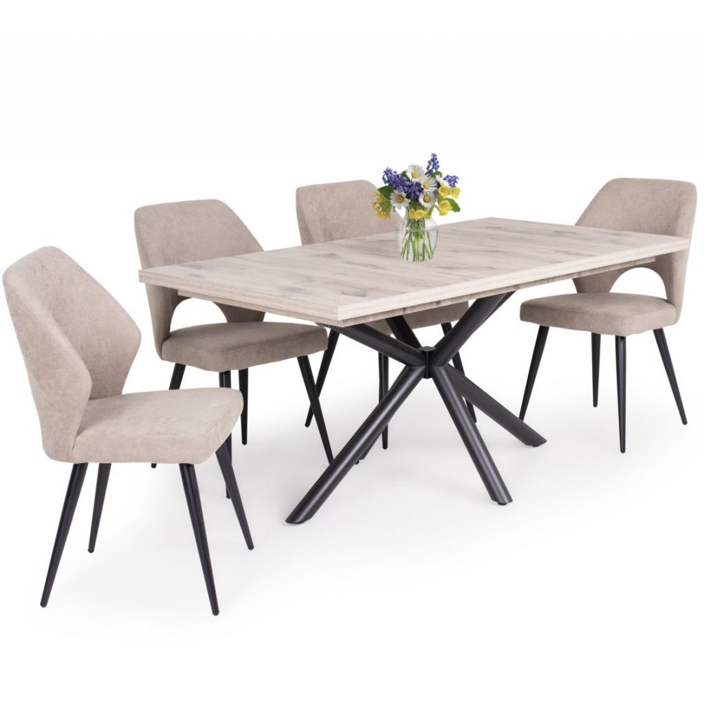 Aspen étkezőgarnitúra Suzy asztallal - 4 személyes (DIV) (BNY)