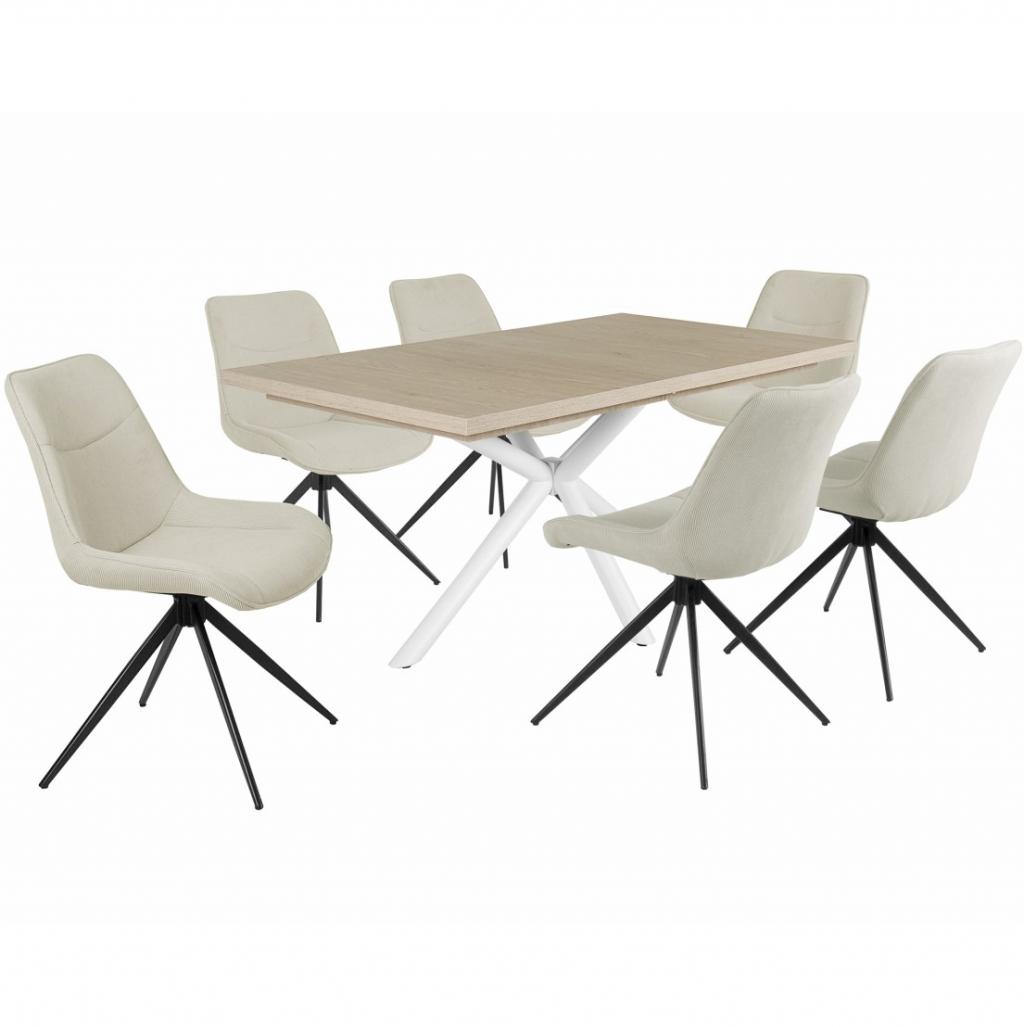 Fox étkezőgarnitúra Suzy asztallal - 6 személyes (DIV) (BNY)