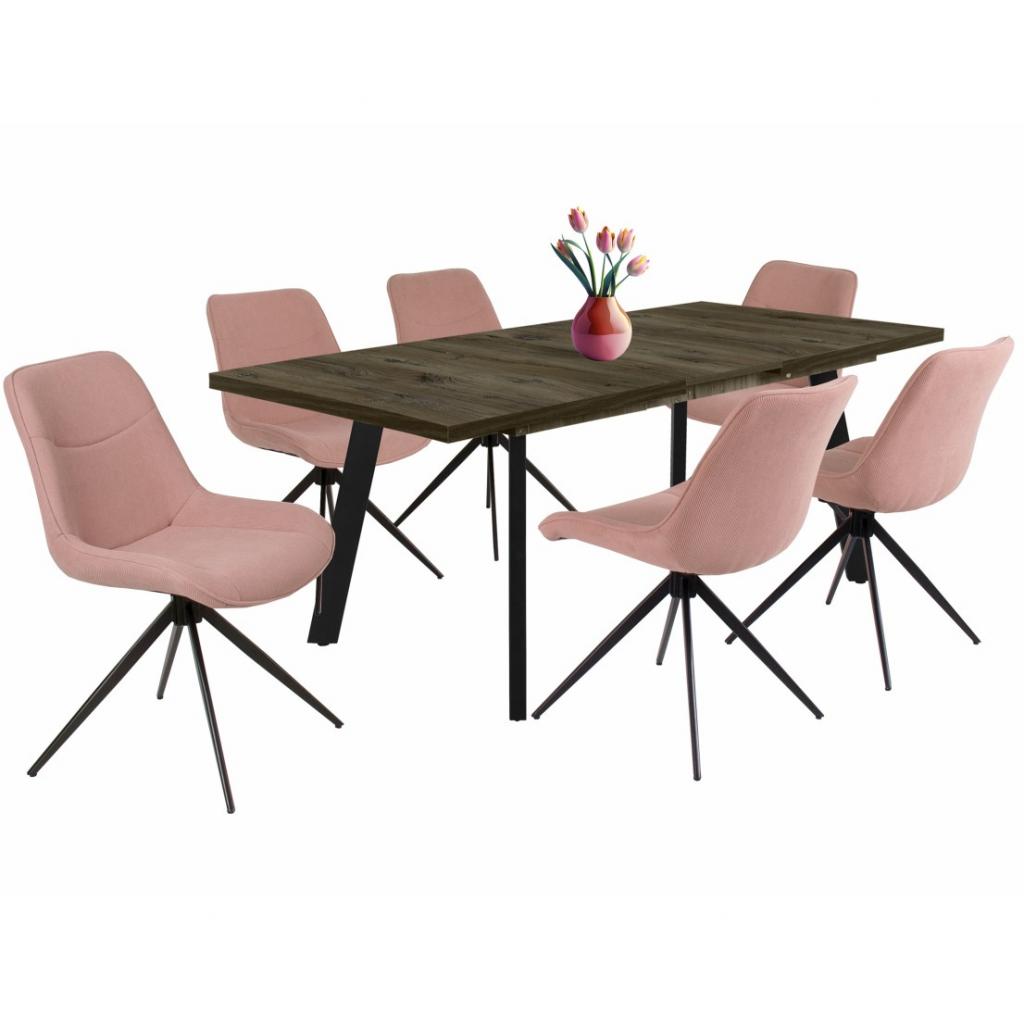 Fox étkezőgarnitúra Linett asztallal - 6 személyes (DIV) (BNY)