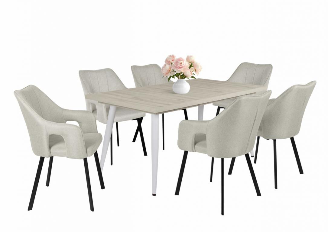 Imperial étkezőgarnitúra Alaska asztallal - 6 személyes (DIV) (BNY)