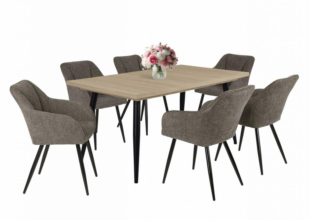 Fiesta étkezőgarnitúra Alaska asztallal - 6 személyes (DIV) (BNY)