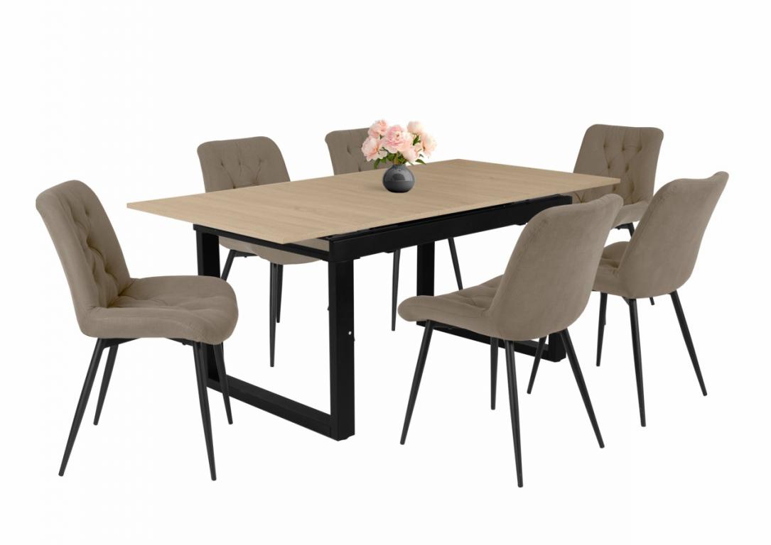 Korina étkezőgarnitúra Kornél asztallal, 6 személyes (DIV) (BNY)