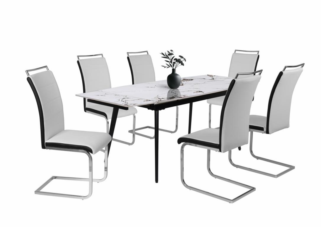 Száva étkezőgarnitúra Rebeka asztallal - 6 személyes (DIV) (BNY)