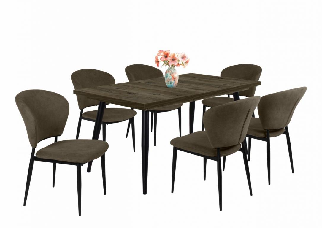 Anett étkezőgarnitúra Alaska asztallal - 6 személyes (DIV) (BNY)