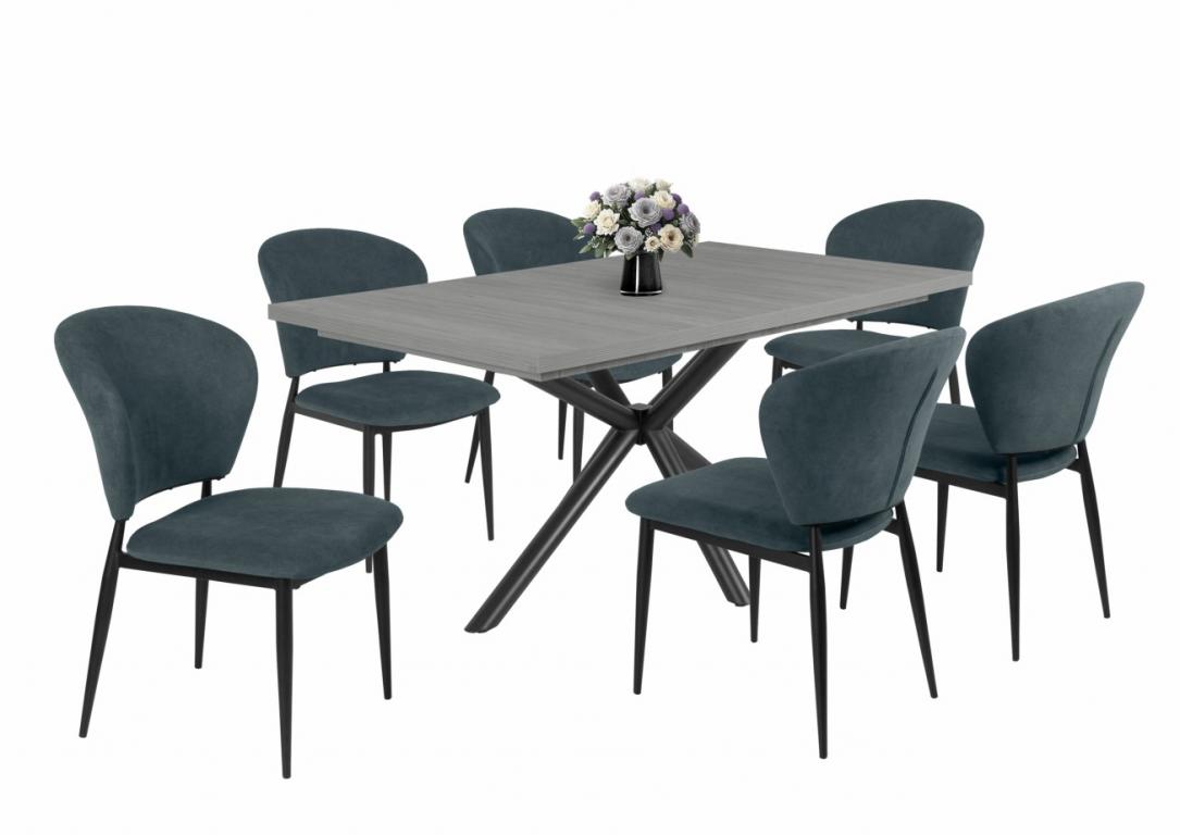 Anett étkezőgarnitúra Suzy asztallal - 6 személyes (DIV) (BNY)