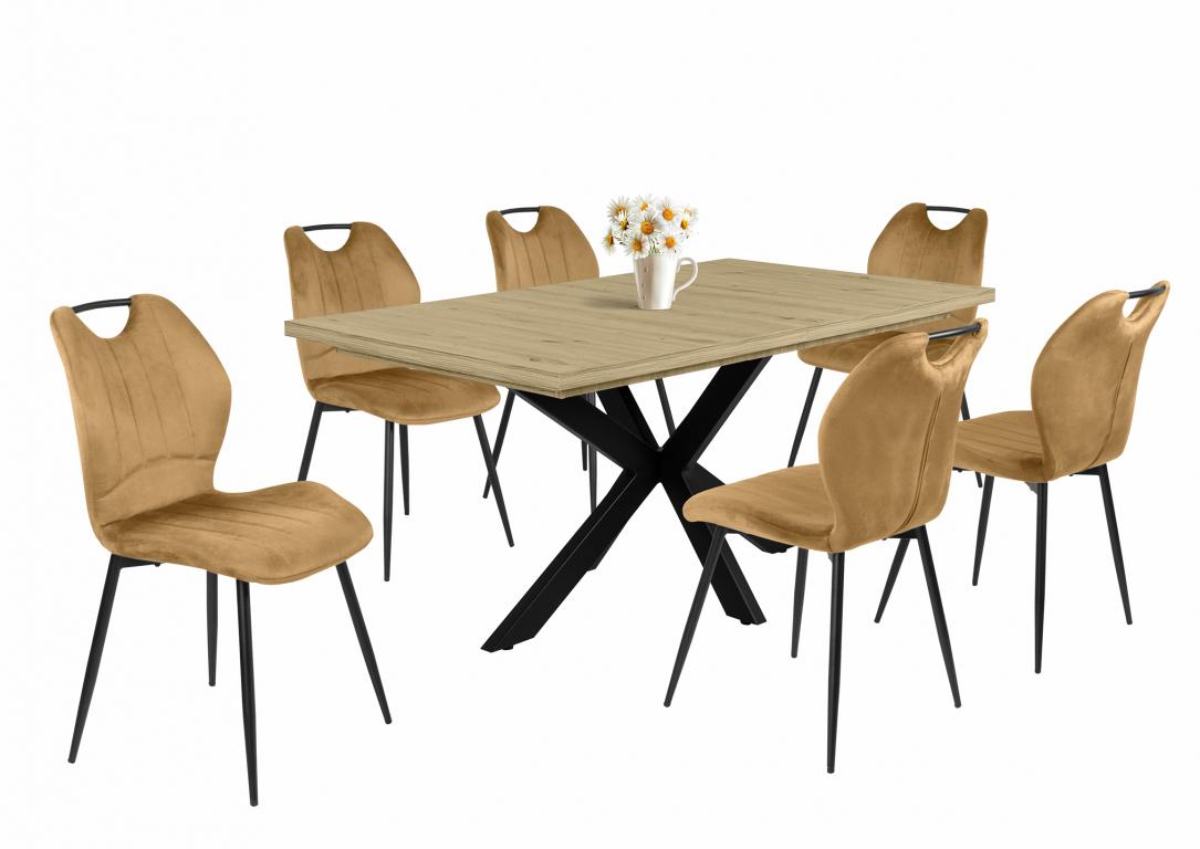 Kinga étkezőgarnitúra Dorothy asztallal - 6 személyes (DIV) (BNY)