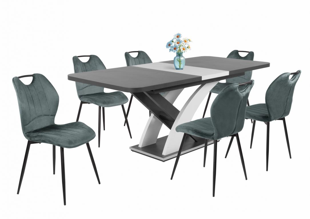 Kinga étkezőgarnitúra Elis asztallal - 6 személyes (DIV) (BNY)