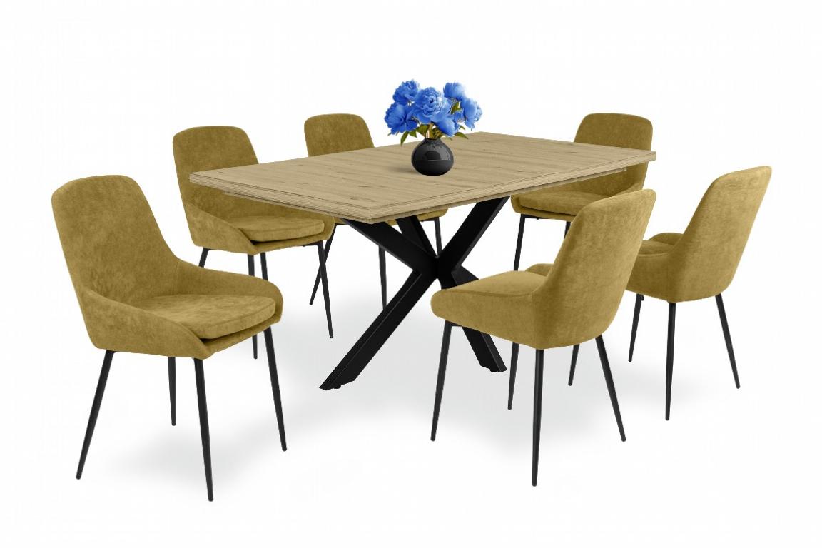 Maxim étkezőgarnitúra Dorothy asztallal - 6 személyes (DIV) (BNY)