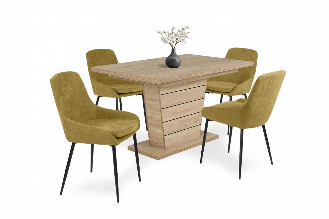 Maxim étkezőgarnitúra Fanni asztallal - 4 személyes (DIV) (BNY)