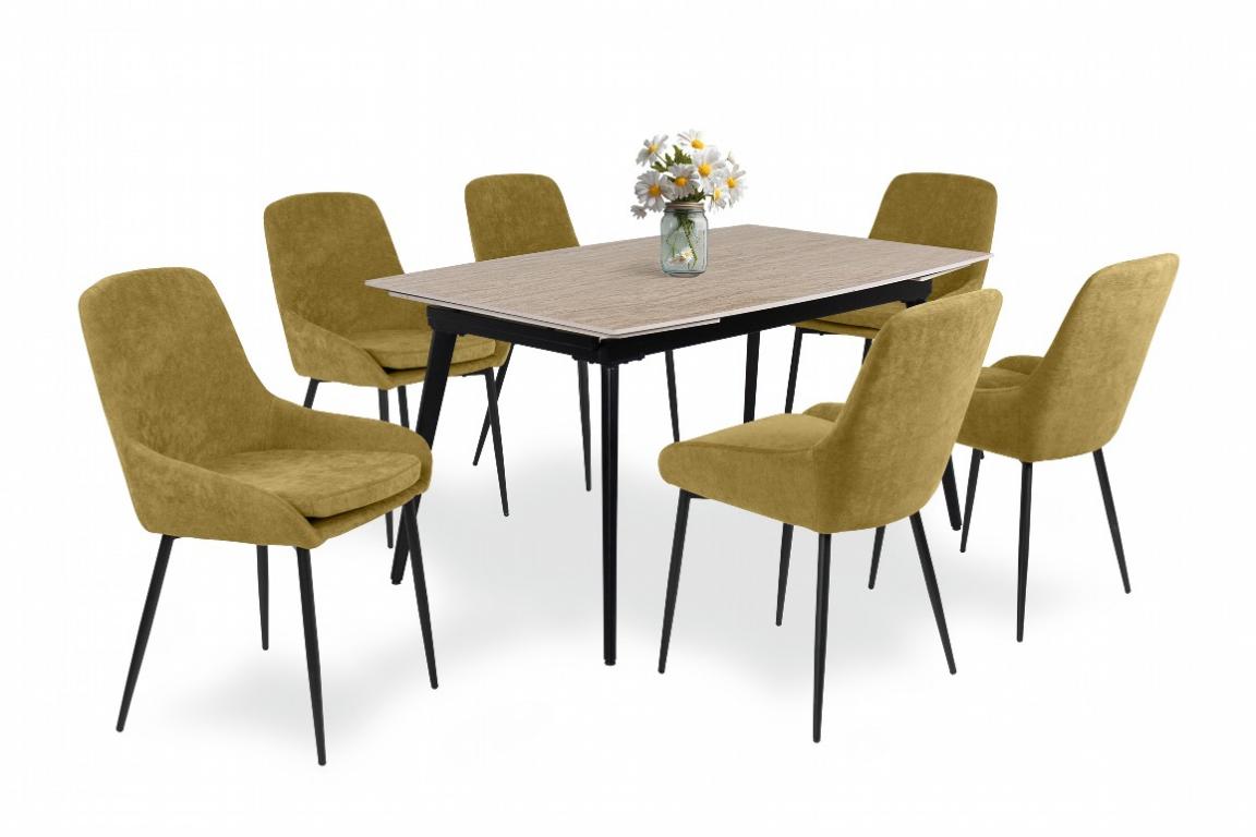 Maxim étkezőgarnitúra Rebeka asztallal - 6 személyes (DIV) (BNY)