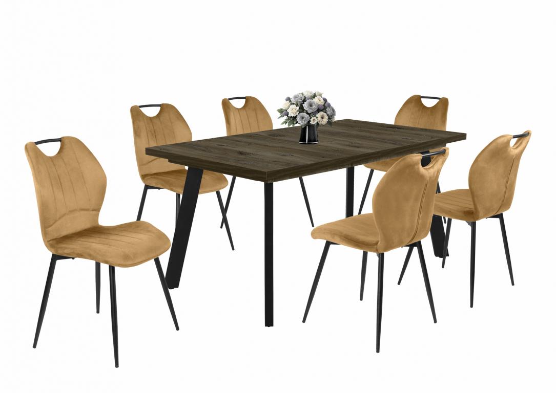 Kinga étkezőgarnitúra Linett asztallal - 6 személyes (DIV) (BNY)