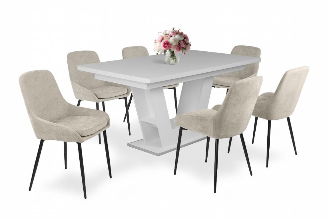 Maxim étkezőgarnitúra Prága asztallal - 6 személyes (DIV) (BNY)