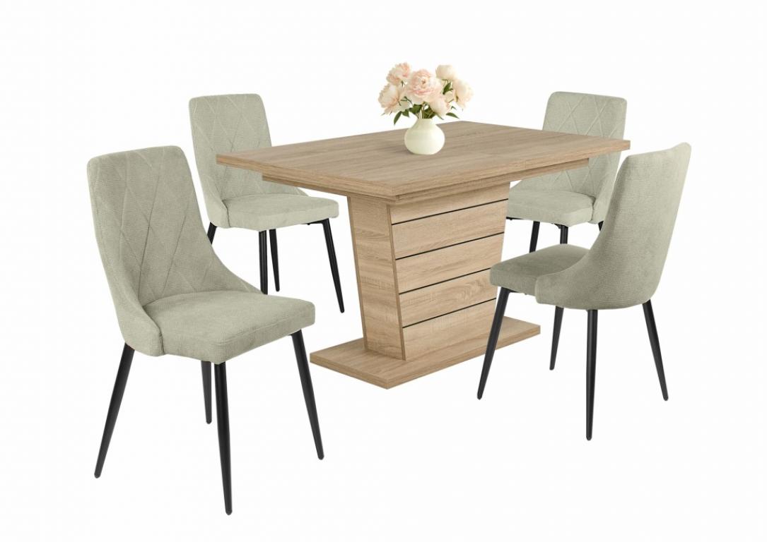 Alina étkezőgarnitúra Fanni asztallal - 4 személyes (DIV) (BNY)