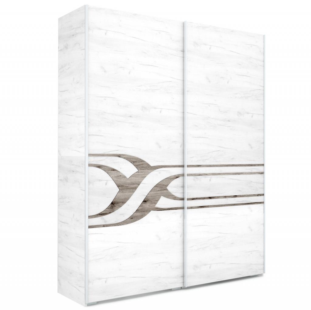 Ronin tolóajtós gardróbszekrény - 194 cm széles, 2 ajtós változat (DIV) (BNY)