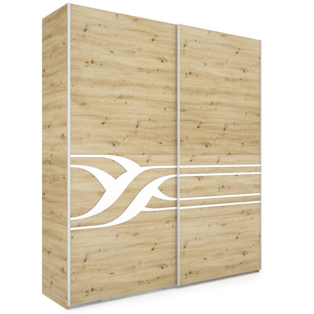 Ronin tolóajtós gardróbszekrény - 214 cm széles, 2 ajtós változat (DIV) (BNY)