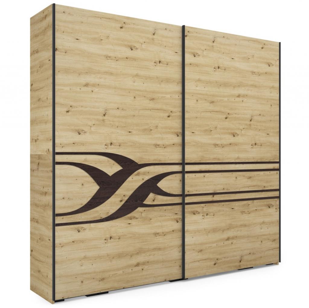 Ronin tolóajtós gardróbszekrény - 254 cm széles, 2 ajtós változat (DIV) (BNY)