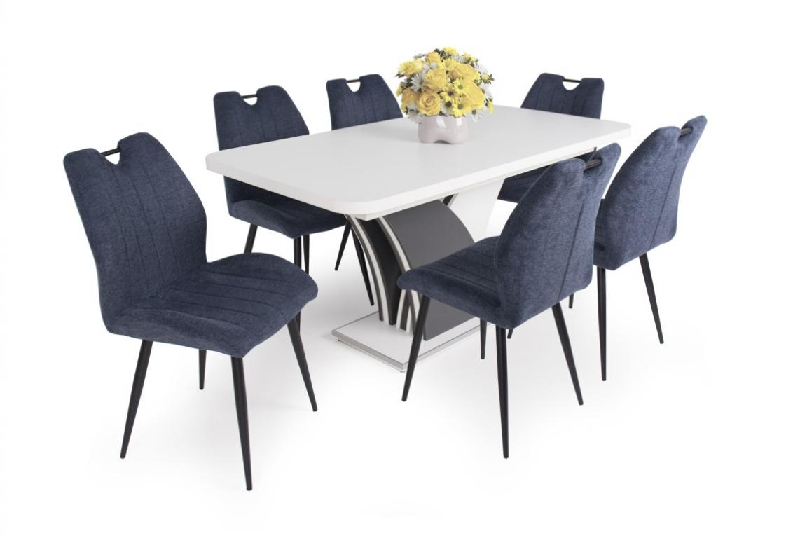 Nelly étkezőgarnitúra Enzo asztallal - 6 személyes (DIV) (BNY)
