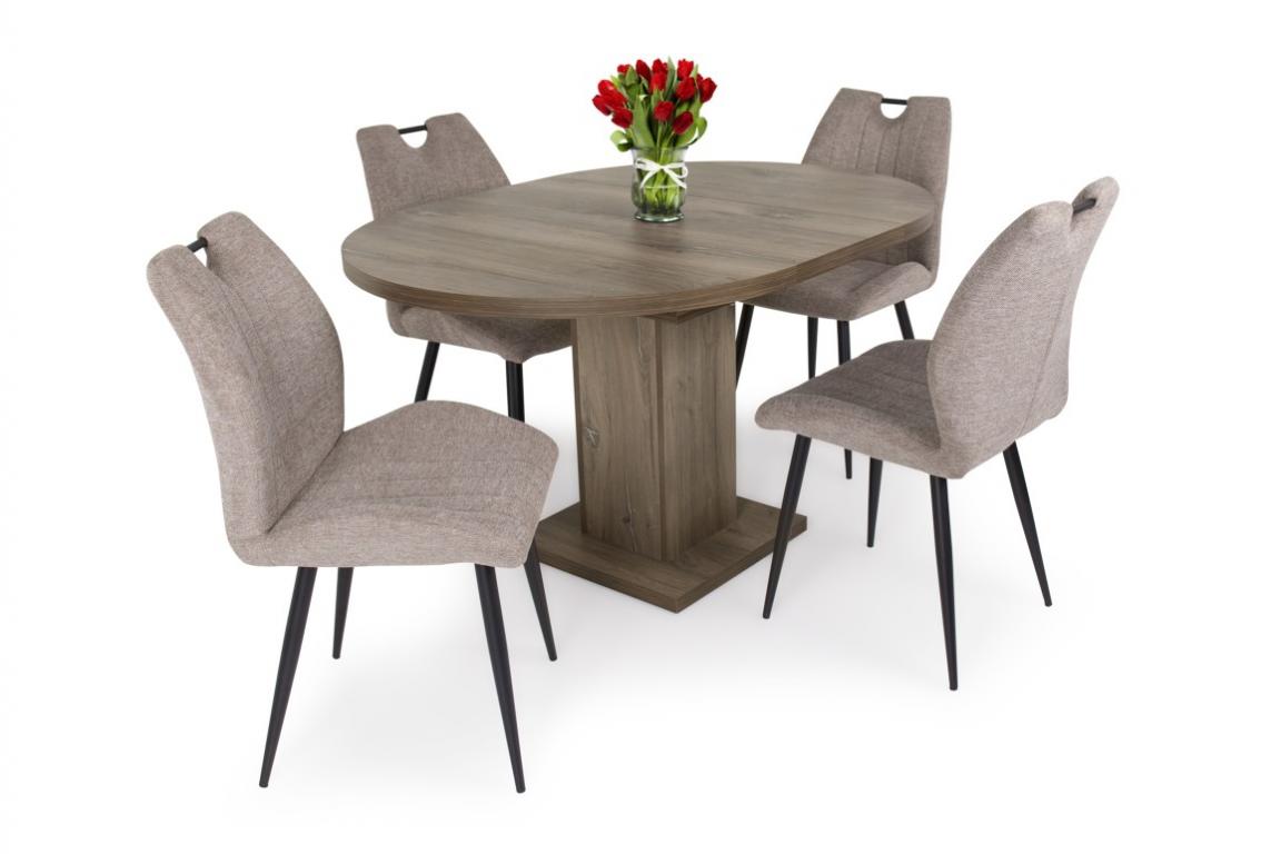 Nelly étkezőgarnitúra Marocco kör / ovális asztallal - 4 személyes (DIV) (BNY)