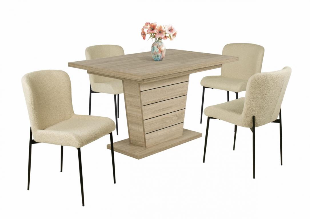 Blanka étkezőgarnitúra Fanni asztallal - 4 személyes (DIV) (BNY)