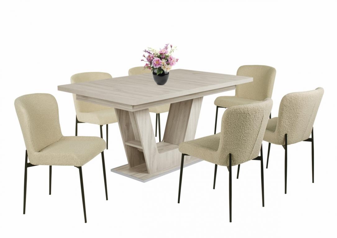 Blanka étkezőgarnitúra Prága asztallal - 6 személyes (DIV) (BNY)