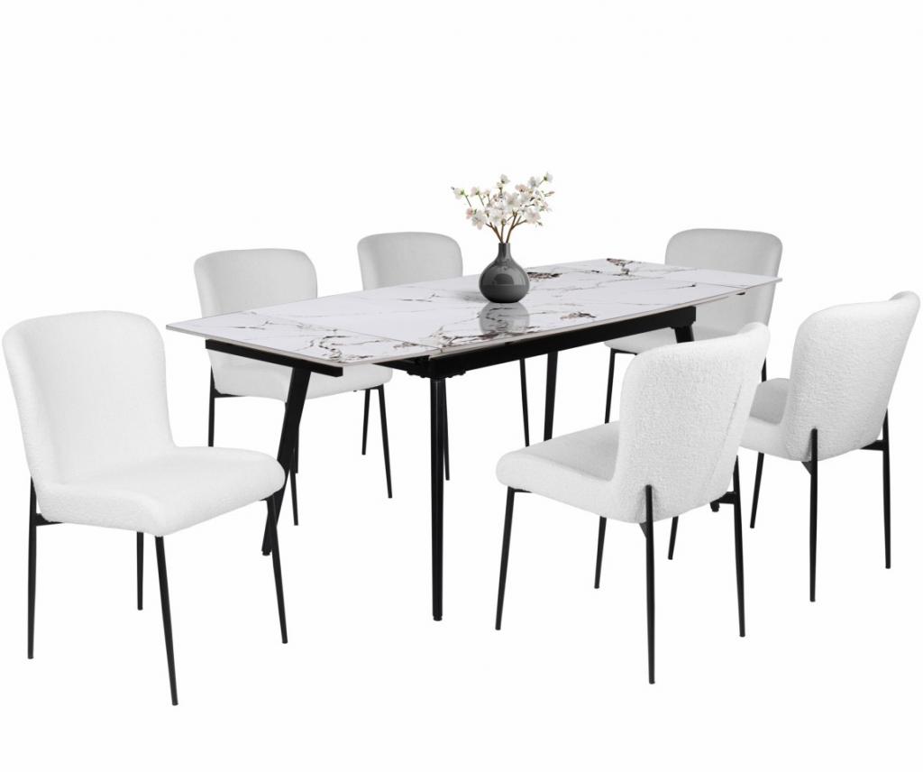 Blanka étkezőgarnitúra Rebeka asztallal - 6 személyes (DIV) (BNY)
