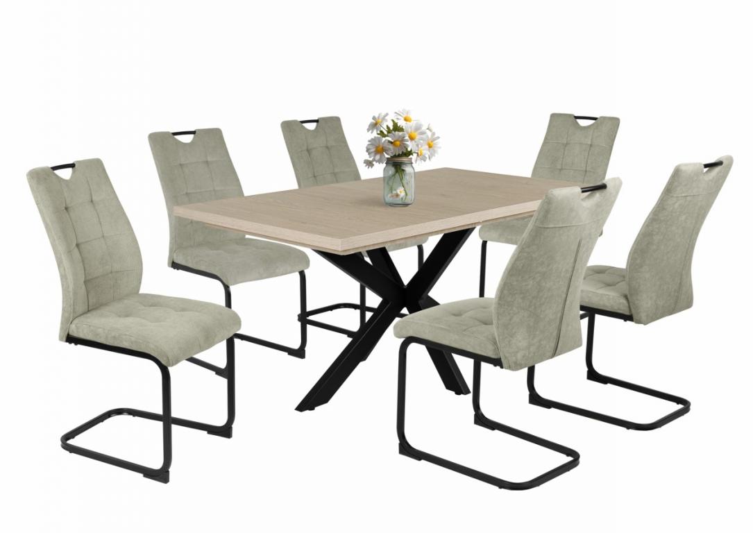 Bruno étkezőgarnitúra Dorothy asztallal - 6 személyes (DIV) (BNY)