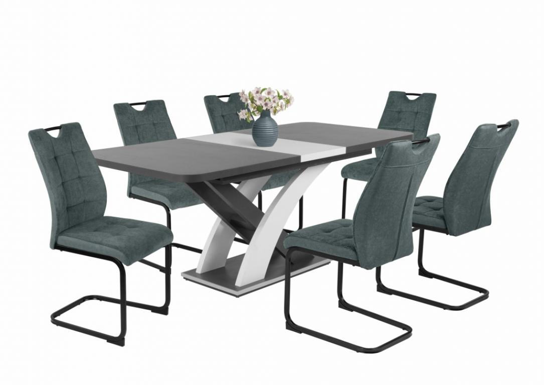Bruno étkezőgarnitúra Elis asztallal - 6 személyes (DIV) (BNY)