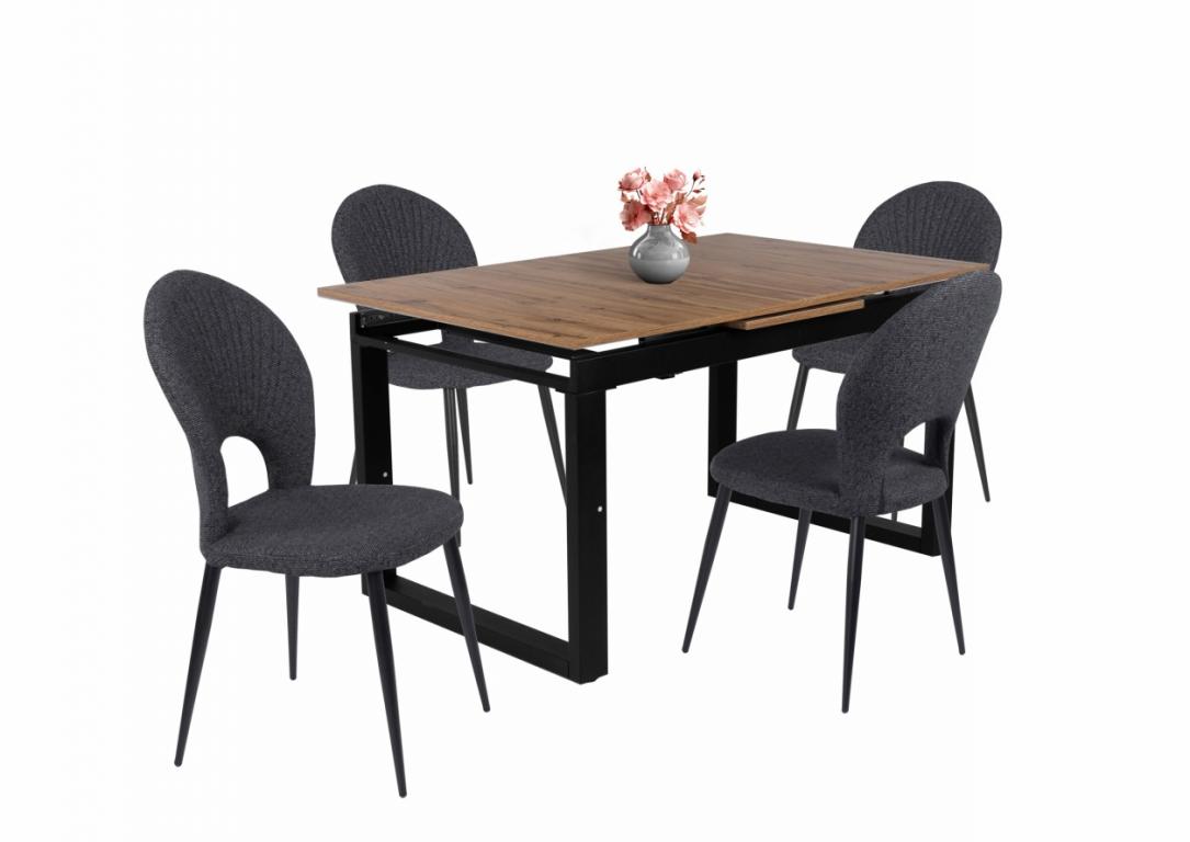 Mango étkezőgarnitúra Kornél asztallal - 4 személyes (DIV) (BNY)