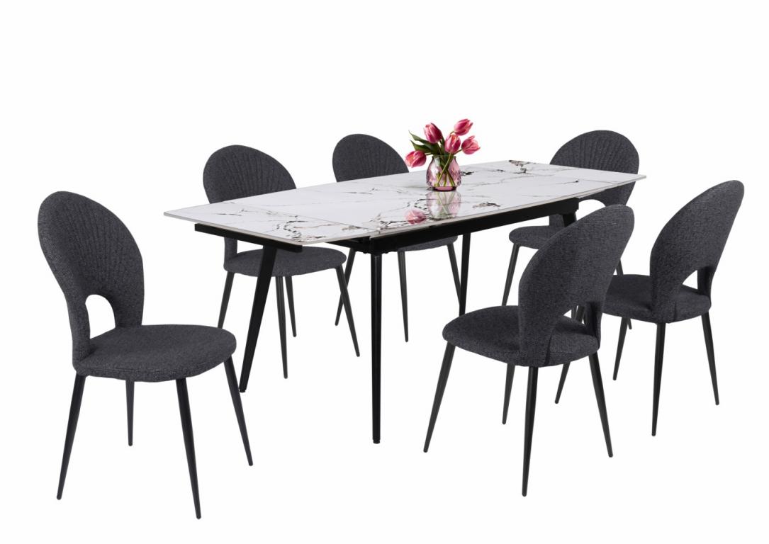 Mango étkezőgarnitúra Rebeka asztallal - 6 személyes (DIV) (BNY)