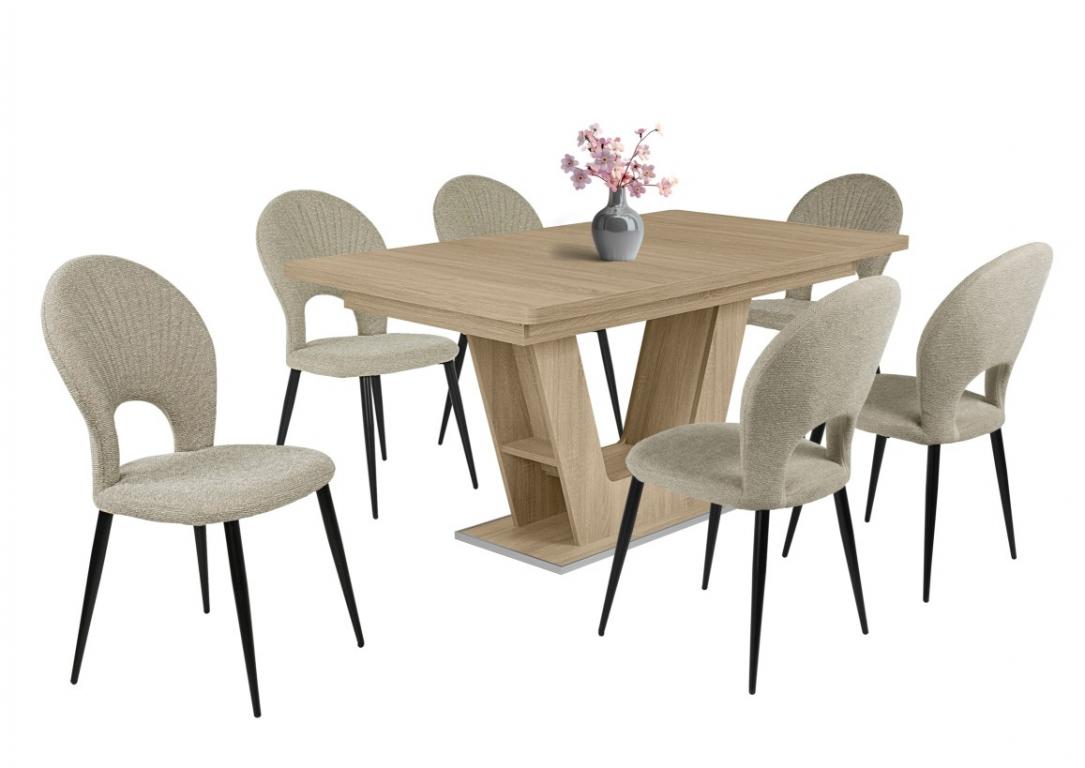 Mango étkezőgarnitúra Prága asztallal - 6 személyes (TG) (BNY)