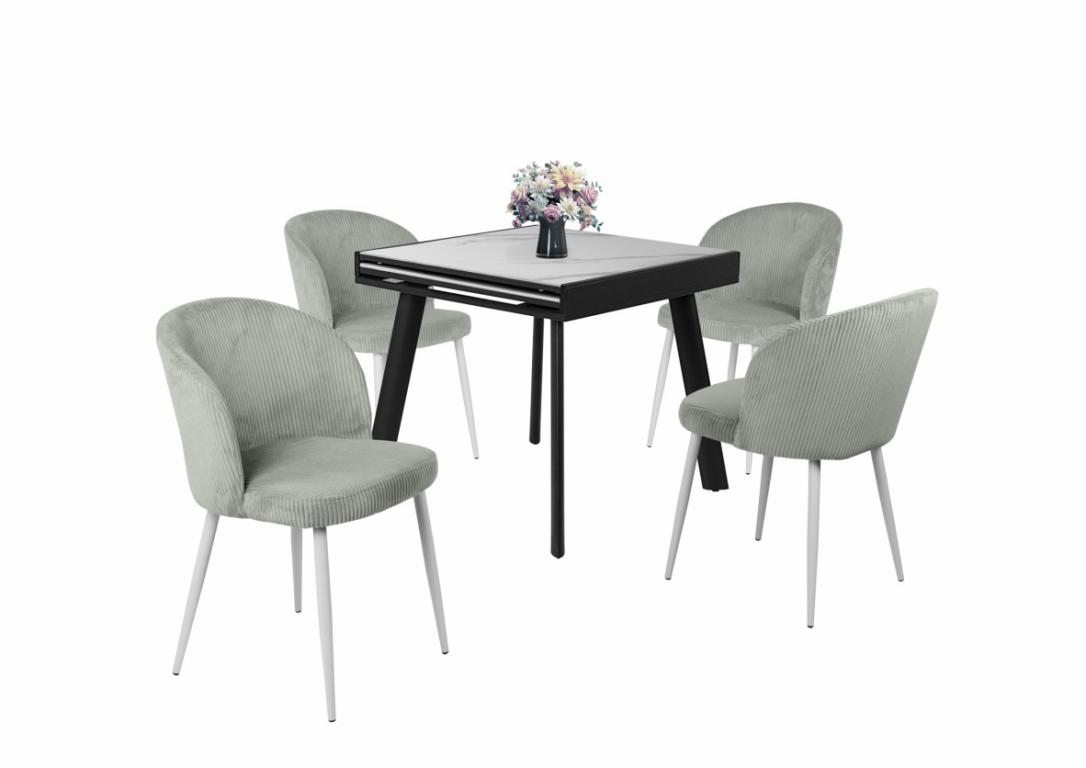 Olaf étkezőgarnitúra Diaz asztallal - 4 személyes (DIV) (BNY)