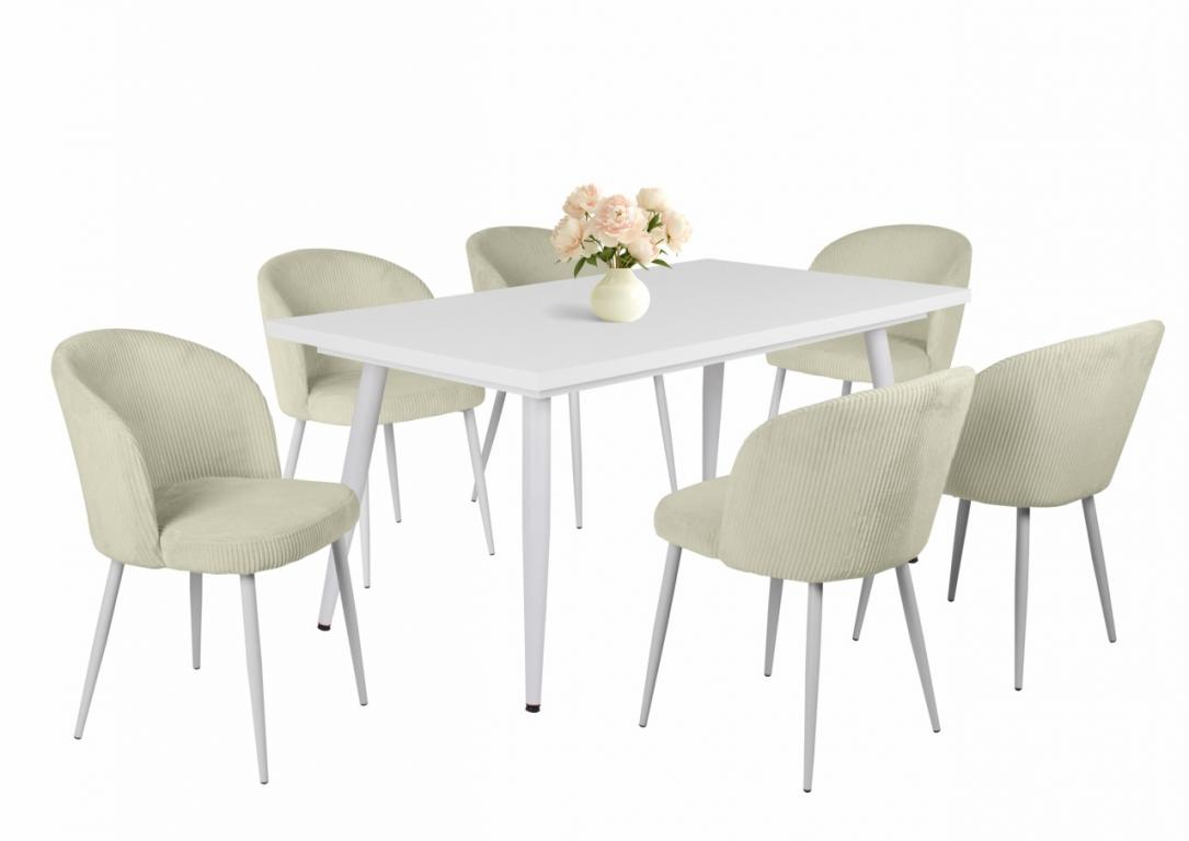 Olaf étkezőgarnitúra Alaska asztallal - 6 személyes (DIV) (BNY)