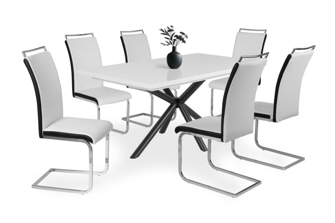 Száva étkezőgarnitúra Magasfényű Suzy asztallal - 6 személyes (DIV) (BNY)