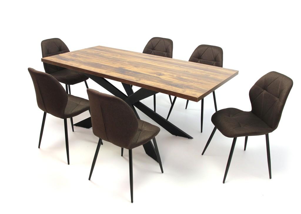 Lora étkezőgarnitúra Petra asztallal - 6 személyes (SZD) (BNY)