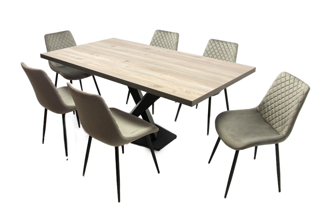 Onyx étkezőgarnitúra Orien asztallal - 6 személyes (SZD) (BNY)