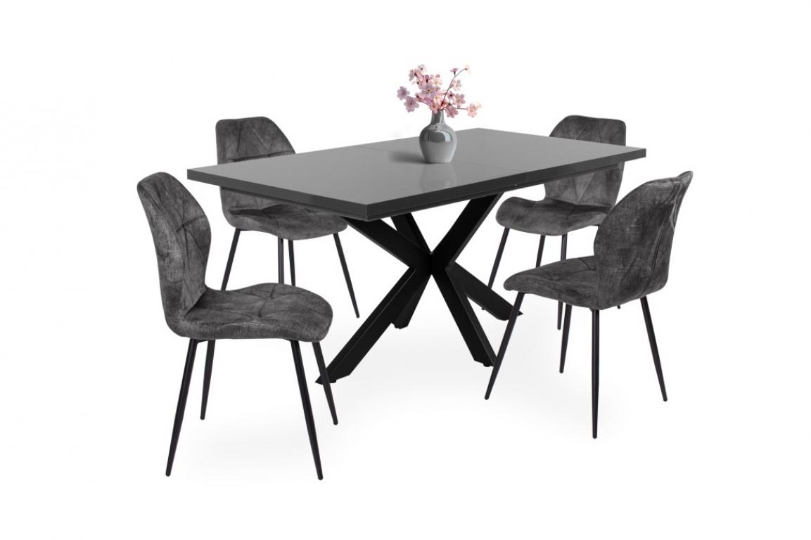 Vanda étkezőgarnitúra Magasfényű Dorothy asztallal - 4 személyes (BNY)