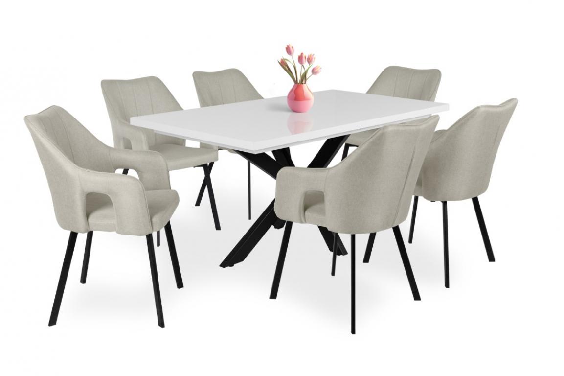 Imperial étkezőgarnitúra Magasfényű Dorothy asztallal - 6 személyes (DIV) (BNY)