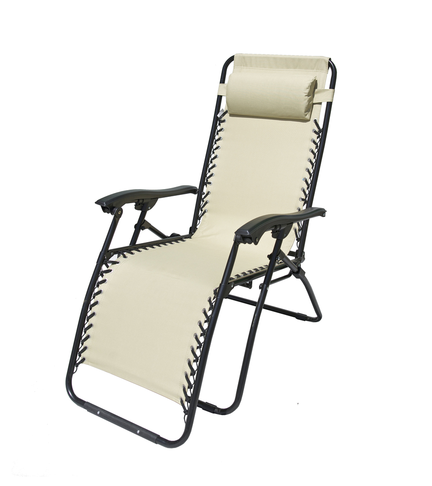 ROJAPLAST 2320 OXFORD fém összecsukható kerti/kemping/napozó szék - bézs () (RP)