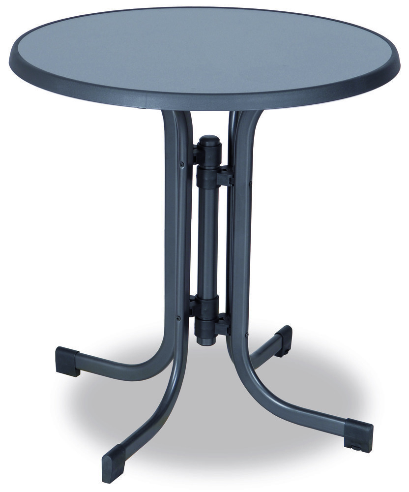 DAJAR PIZARRA összecsukható fém kerti körasztal - ø 70 cm (Méret: ø 70 x) (RP)